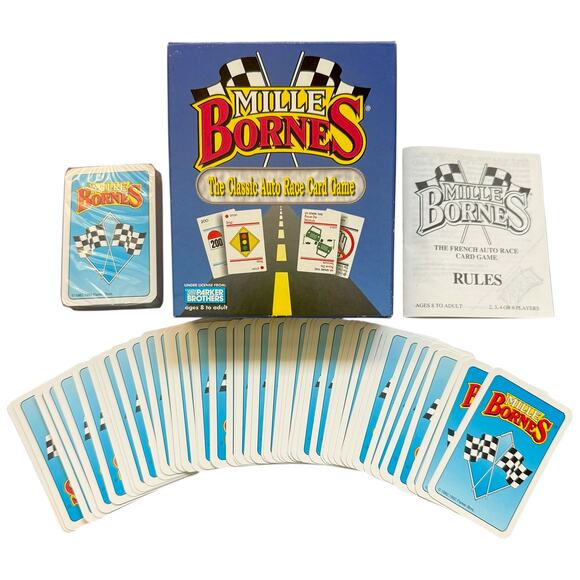 Mille Bornes Vintage 1999 Auto Race Card Game – Parker Brothers / Winning Moves - Picture 2 of 16